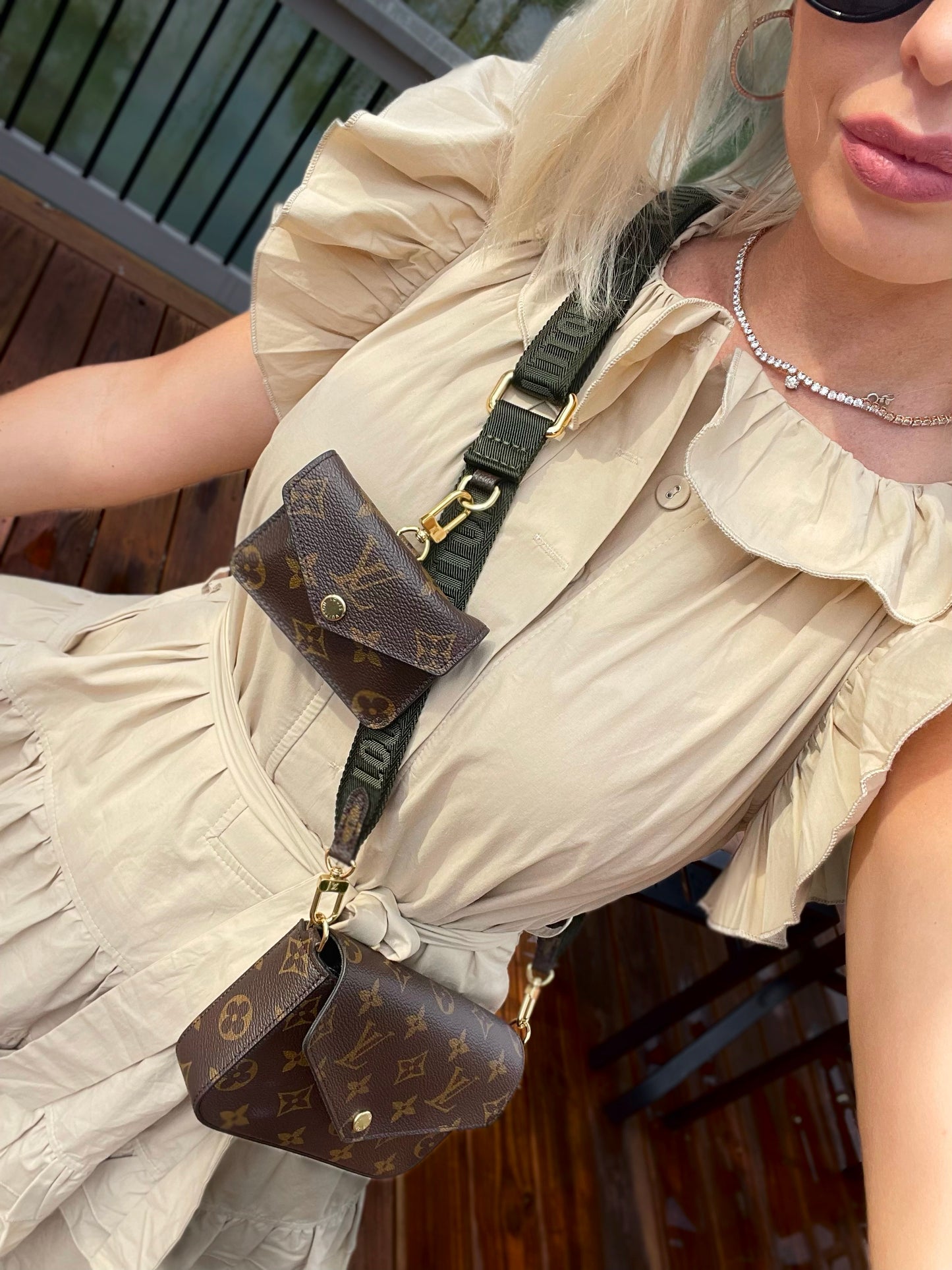 100% COTTON RUFFLED MAXI DRESS