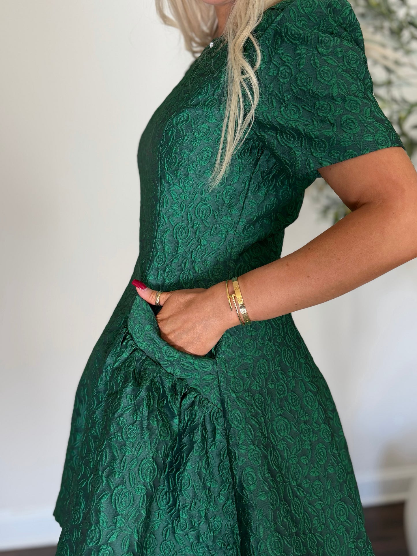 Emerald Poise Mini Dress