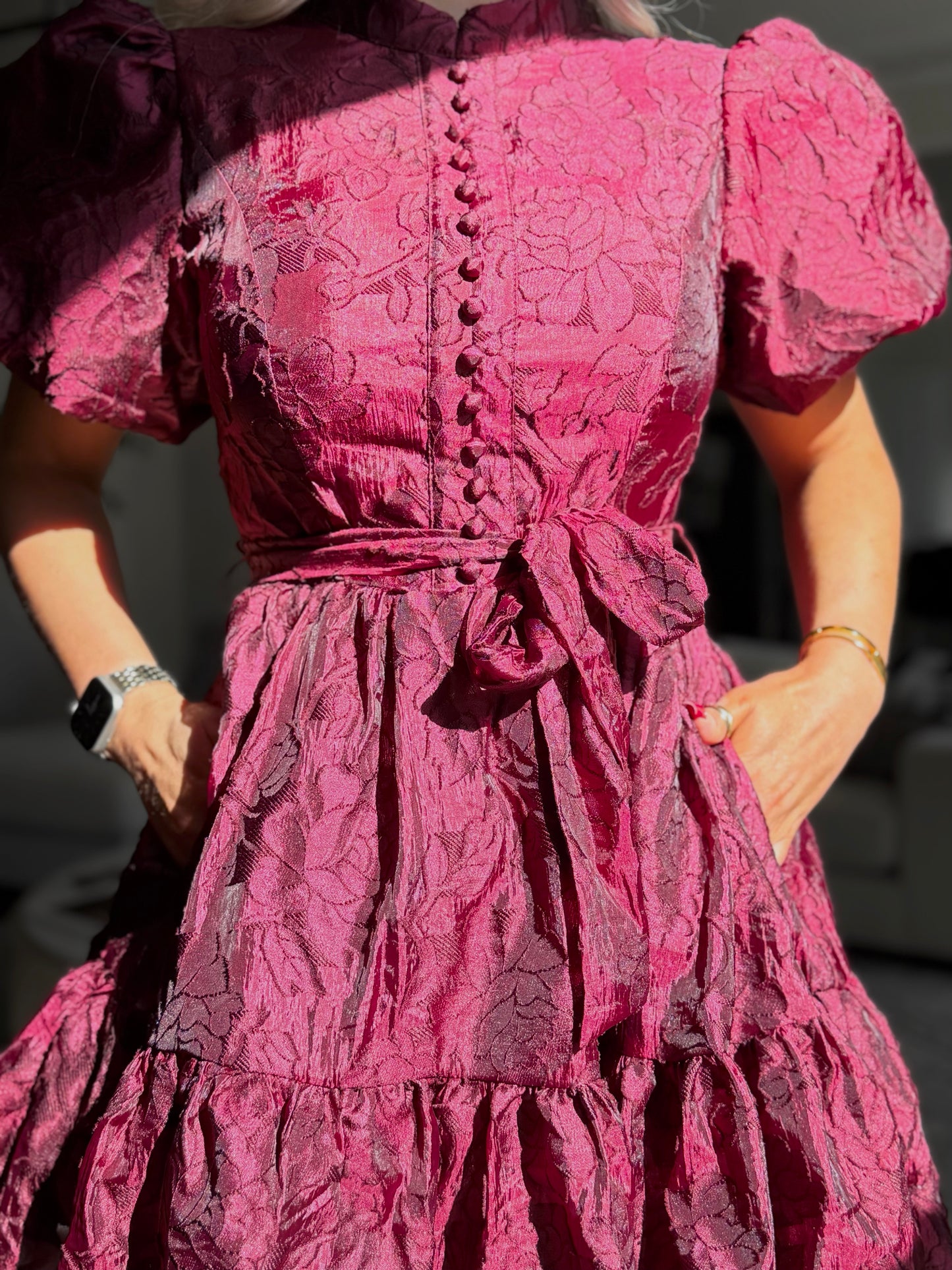 Crimson Reverie Mini Dress