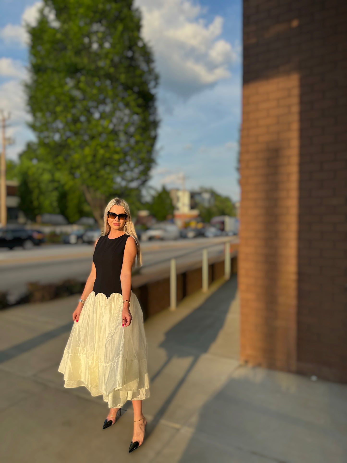 CAVIAR CREME MIDI DRESS