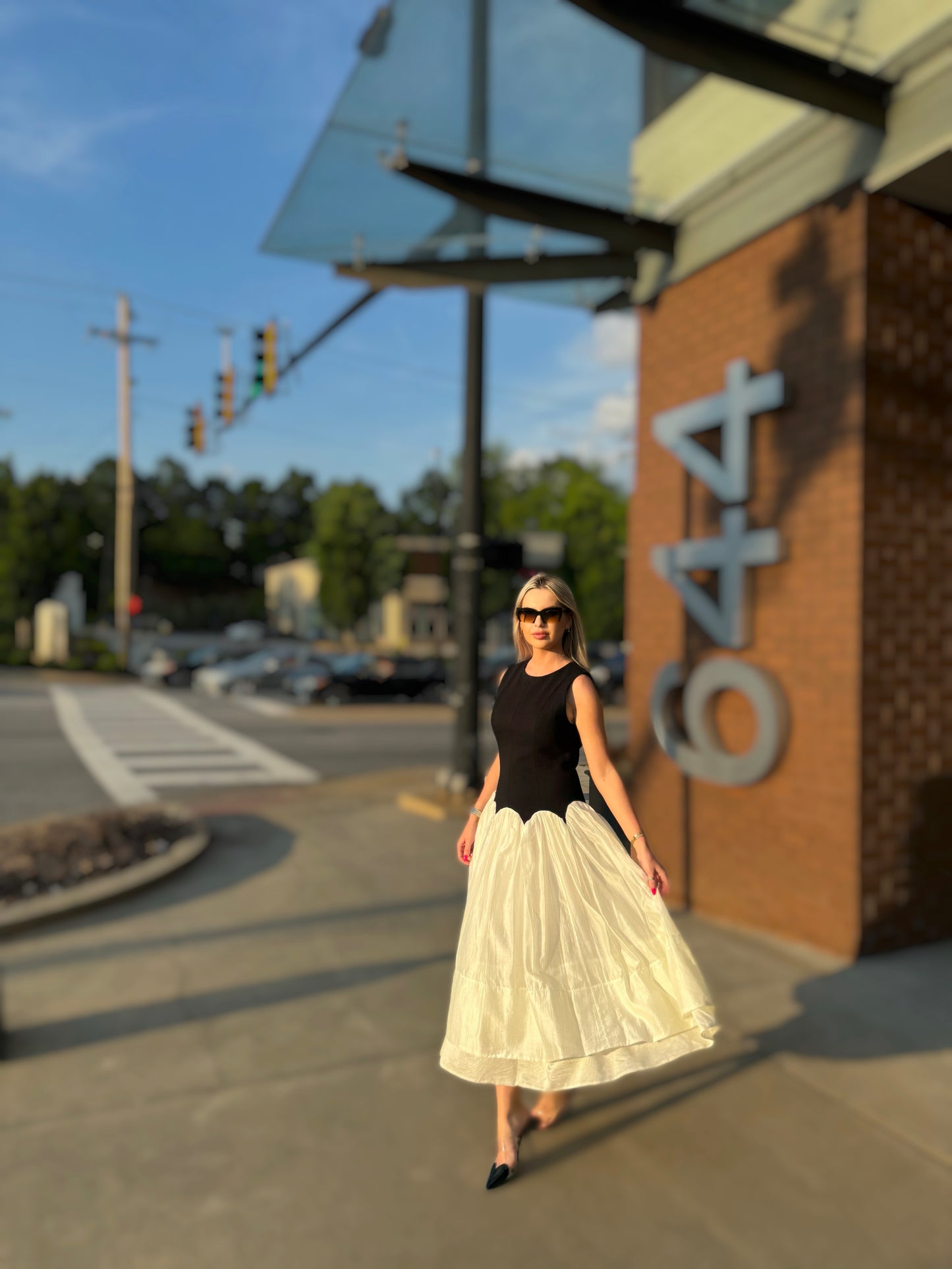 CAVIAR CREME MIDI DRESS