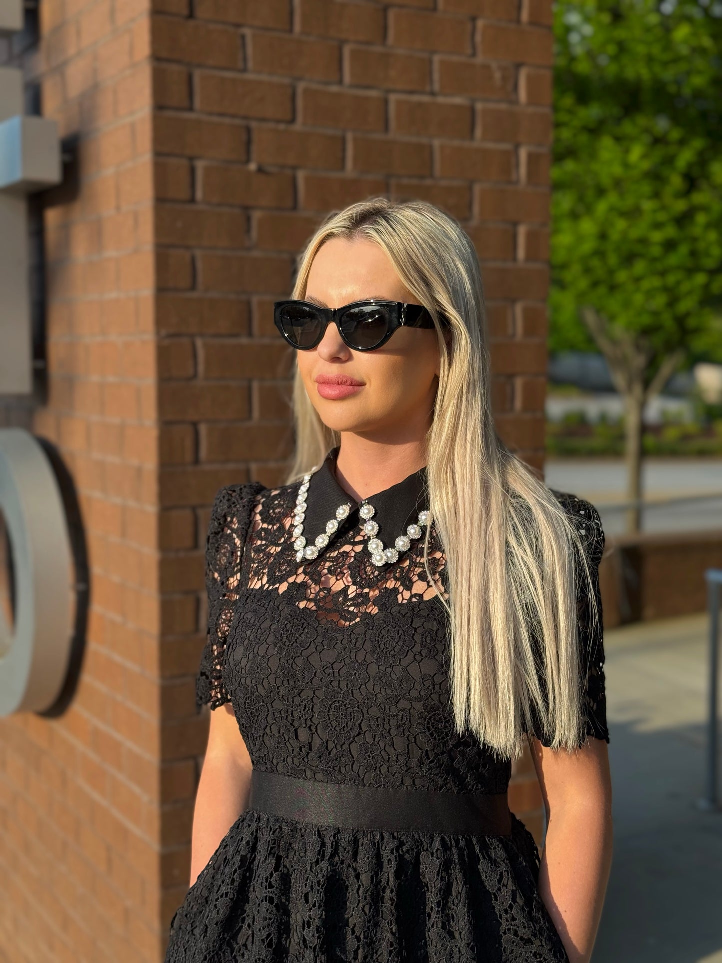 PEARL LACE VINTAGE MIDI DRESS