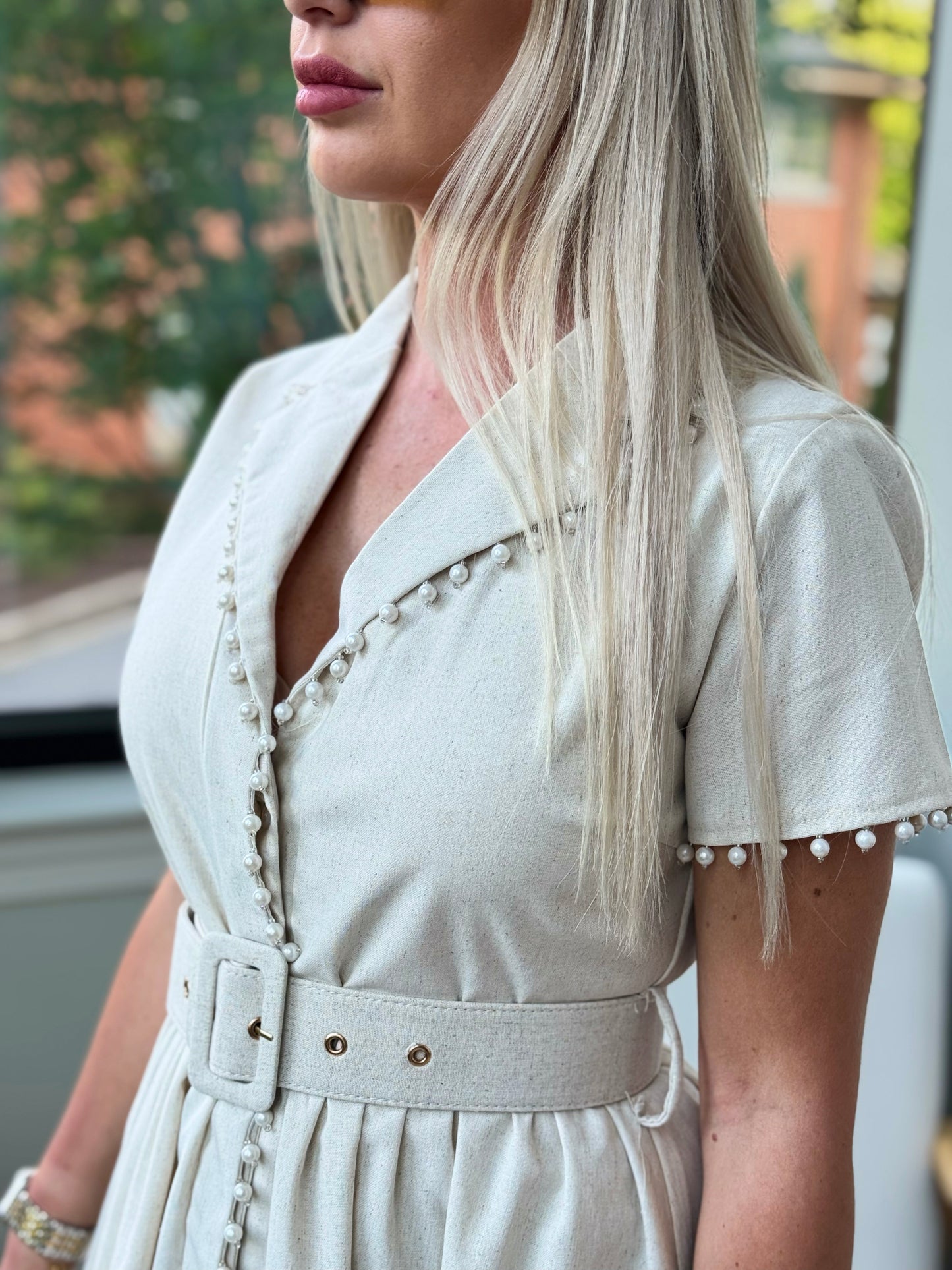 BELLE DE LIN PEARL MIDI DRESS