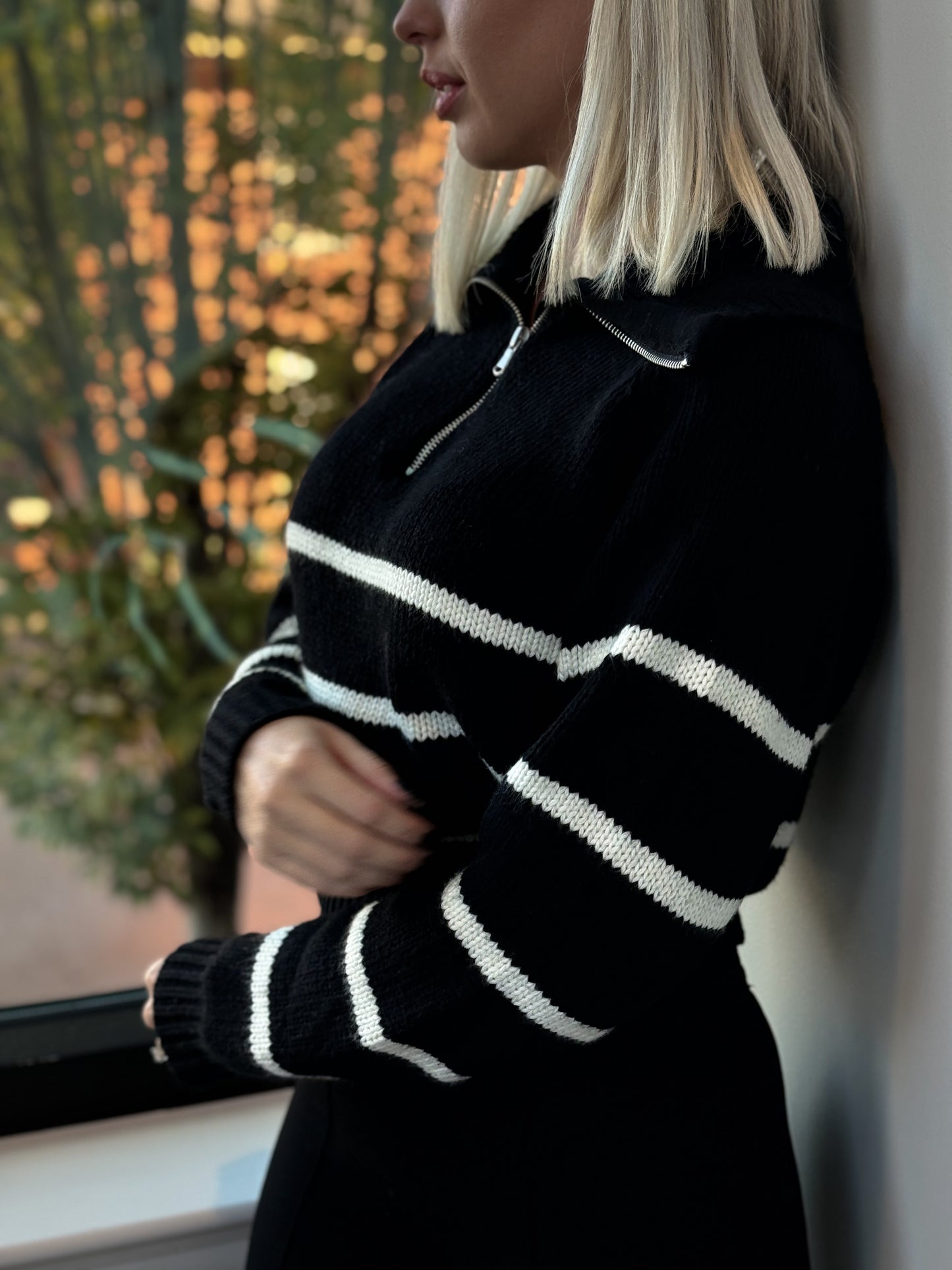 JESSY STRIPED KNITTED SWEATER