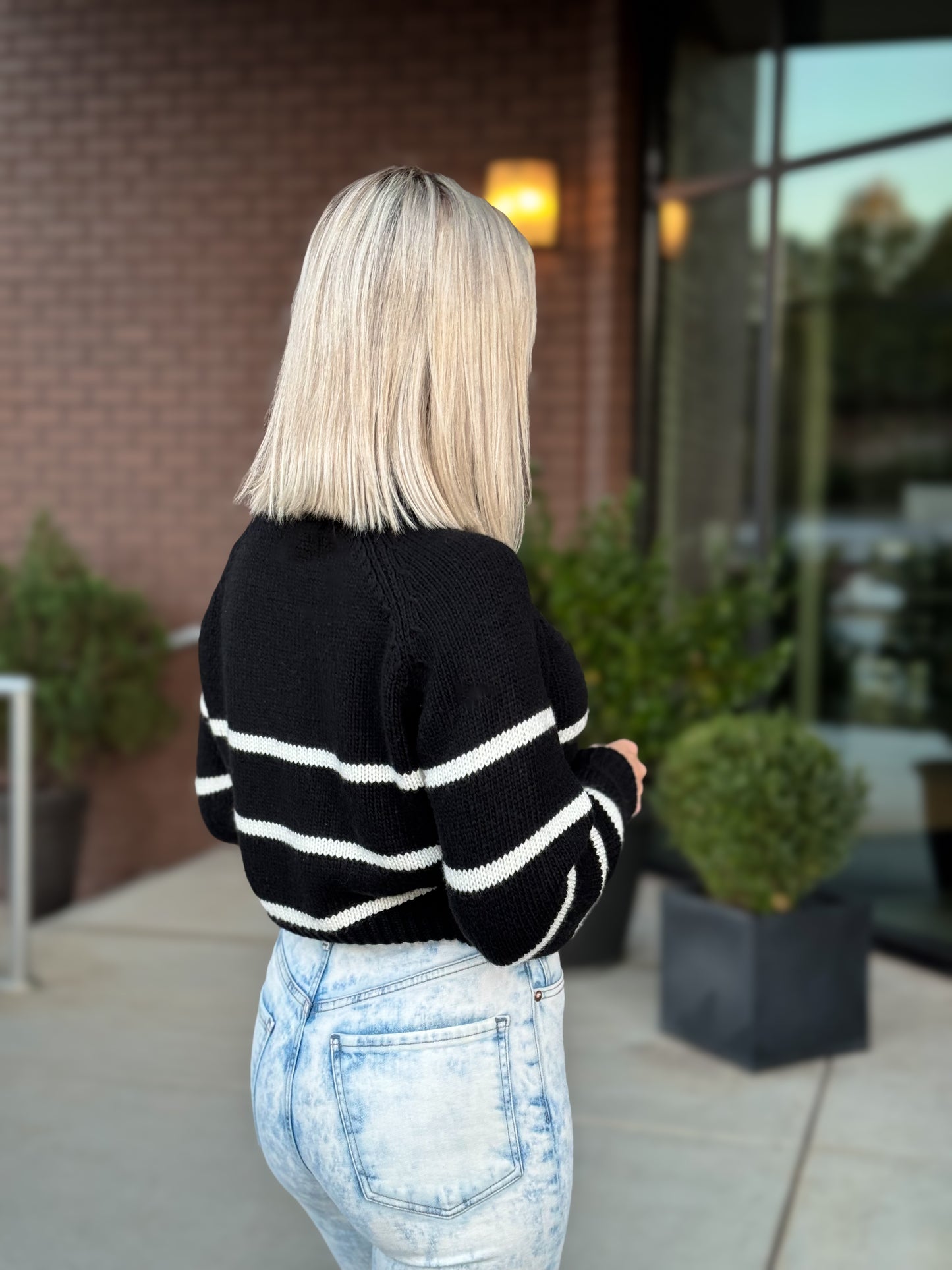 JESSY STRIPED KNITTED SWEATER