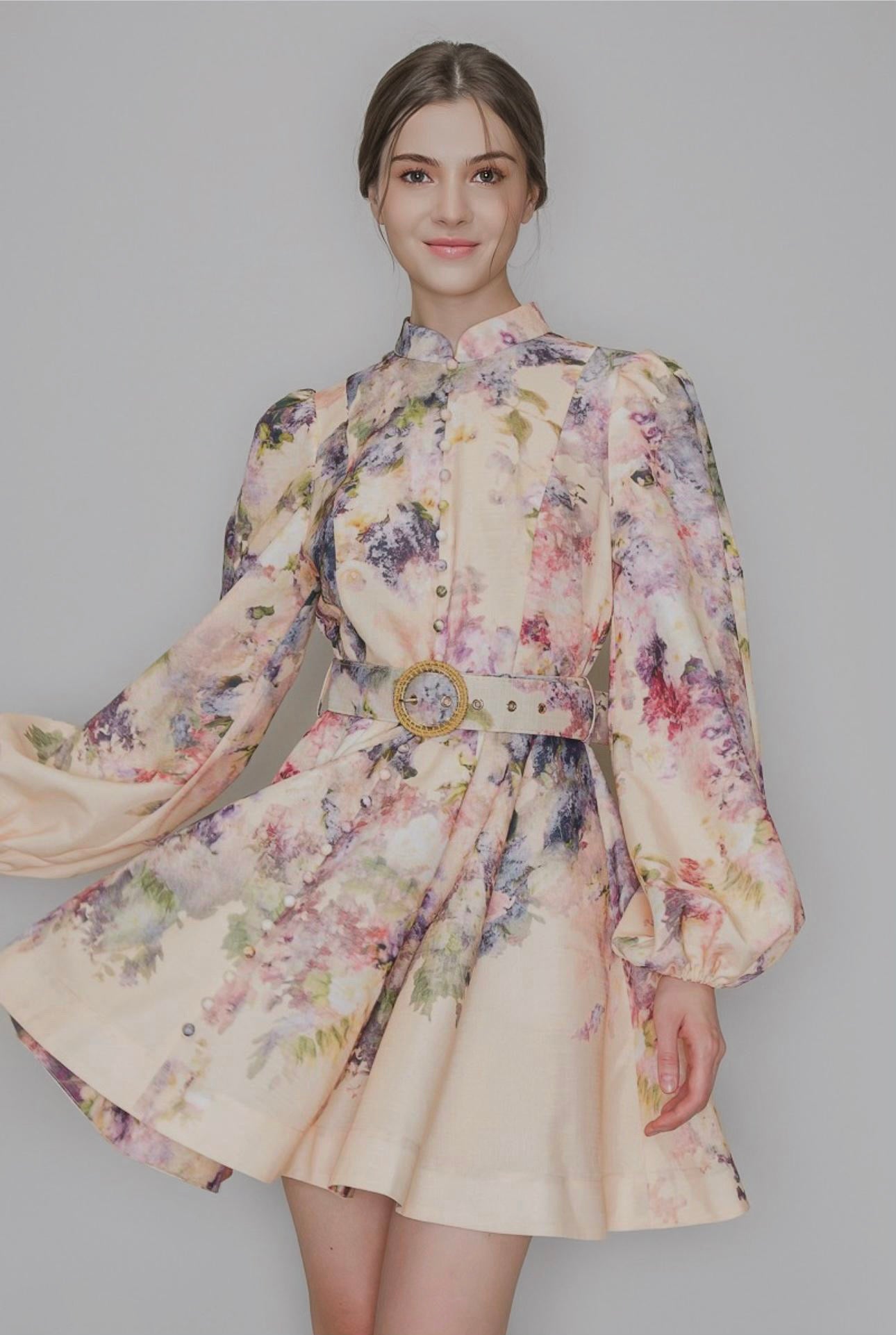 NATURA FLORAL MINI DRESS