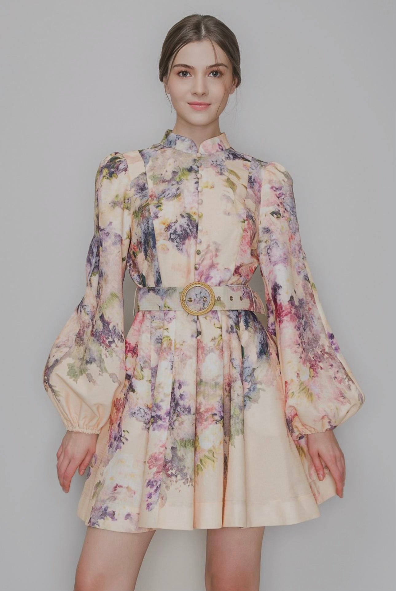 NATURA FLORAL MINI DRESS