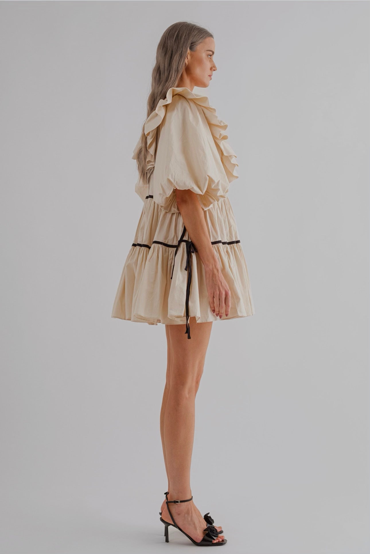 RUFFLE ROMANCE MINI DRESS