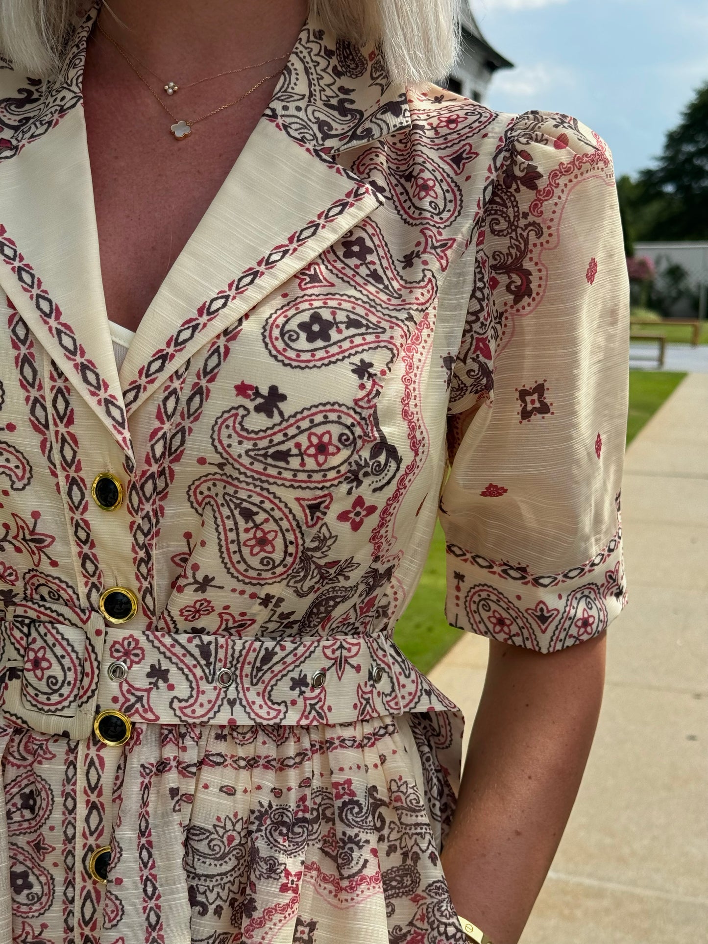 BOHEMIAN PAISLEY PRINT SUNDRESS