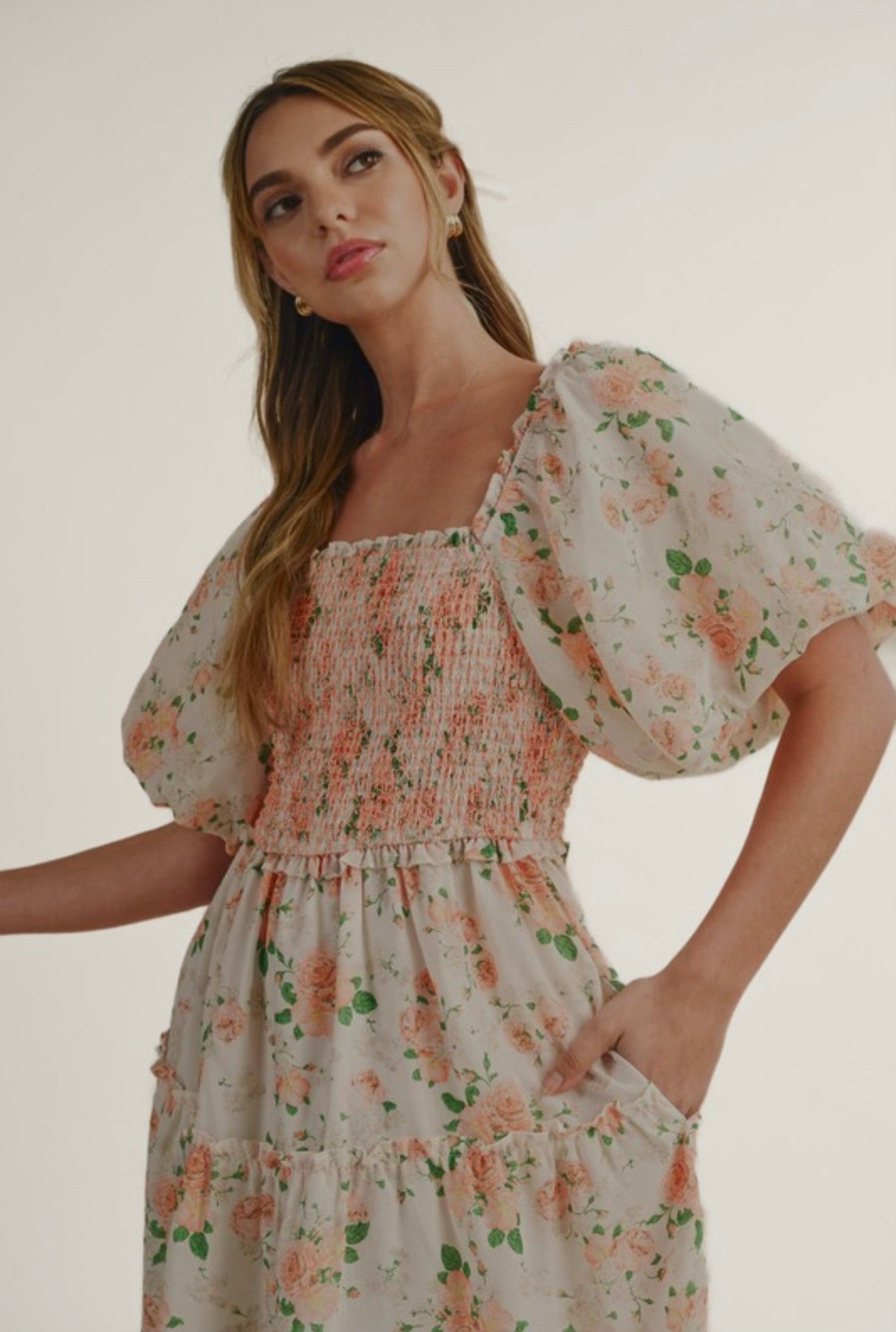 VINTAGE GARDEN PARTY MIDI DRESS
