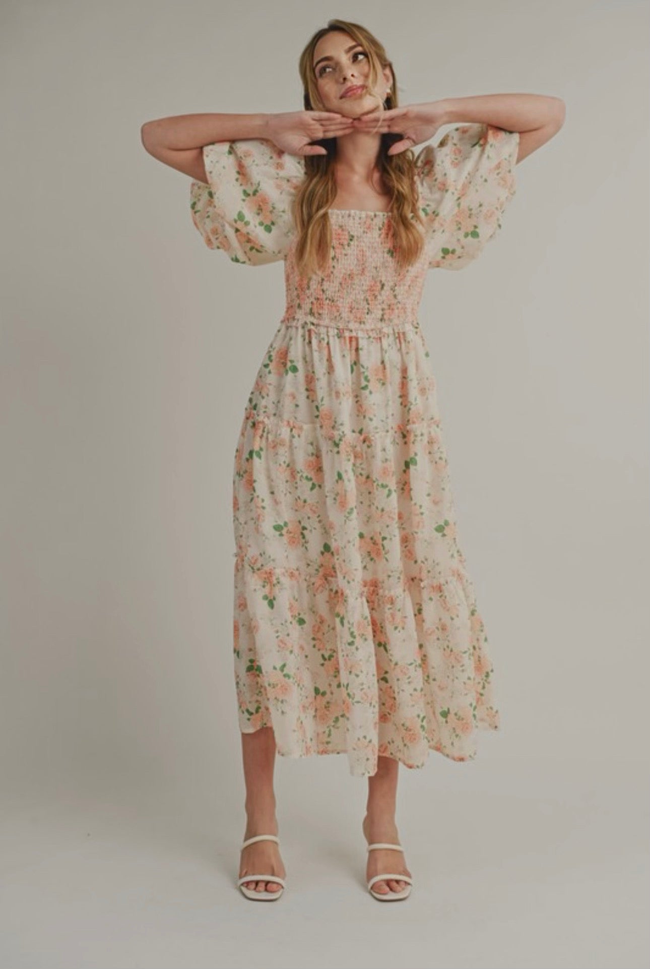 VINTAGE GARDEN PARTY MIDI DRESS