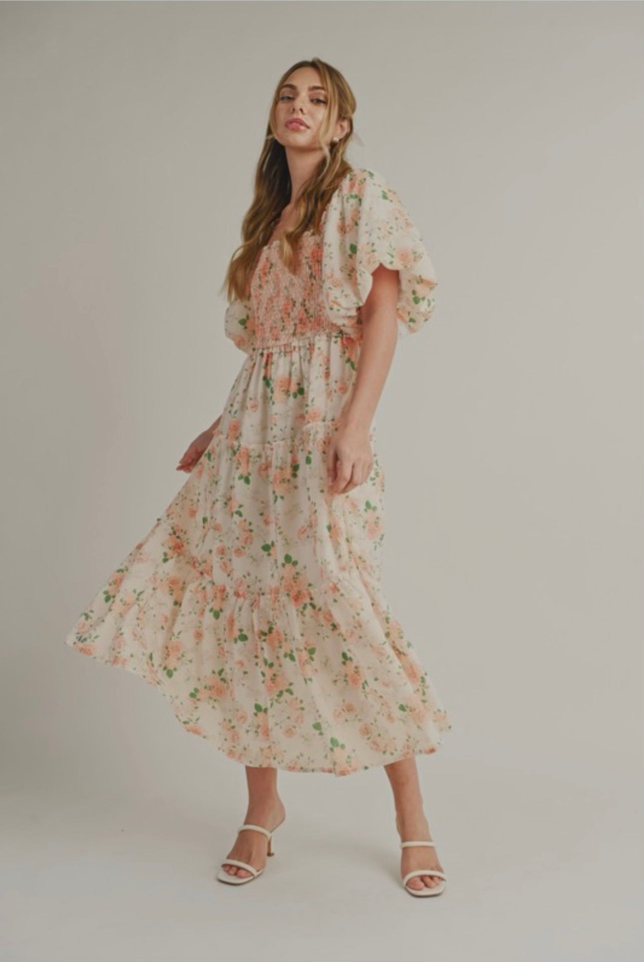 VINTAGE GARDEN PARTY MIDI DRESS