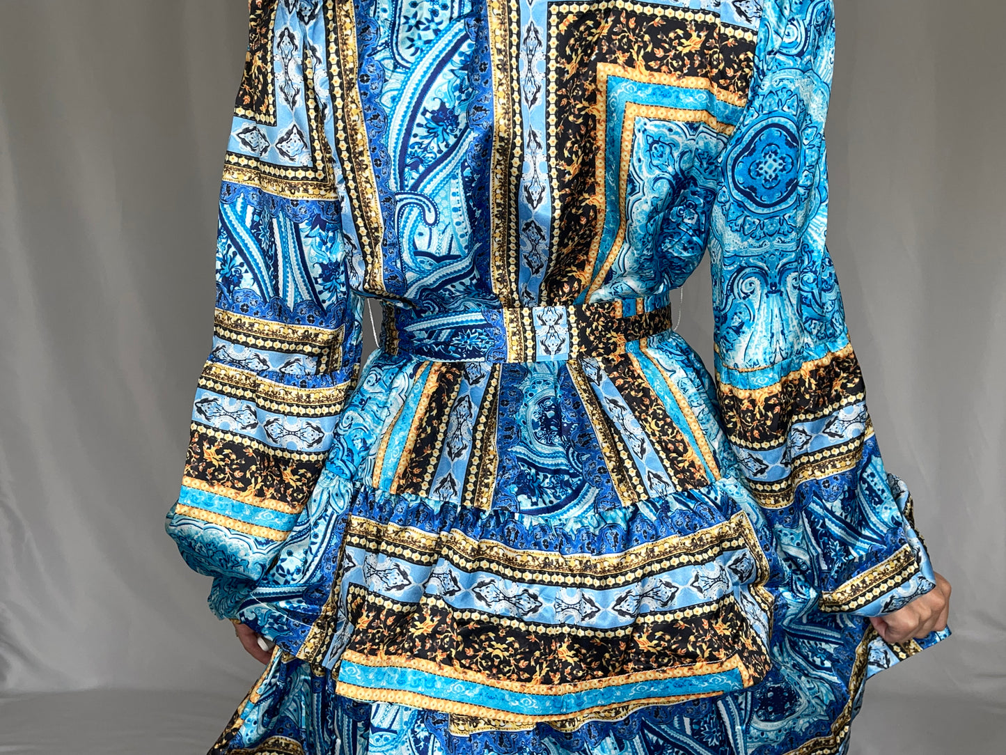 GENEVA MINI DRESS IN BLUE