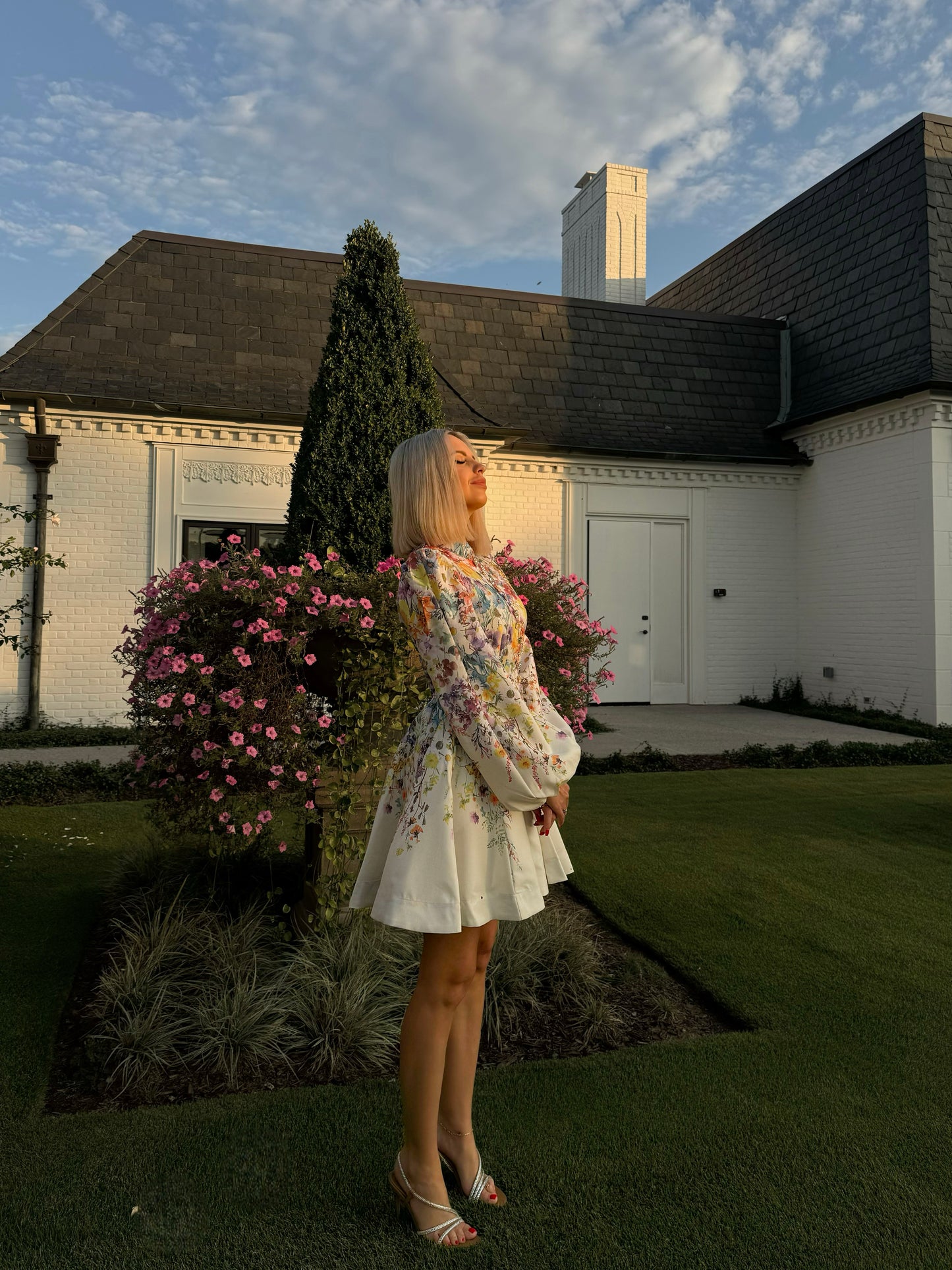 WHISPERING GARDEN FLORAL DRESS