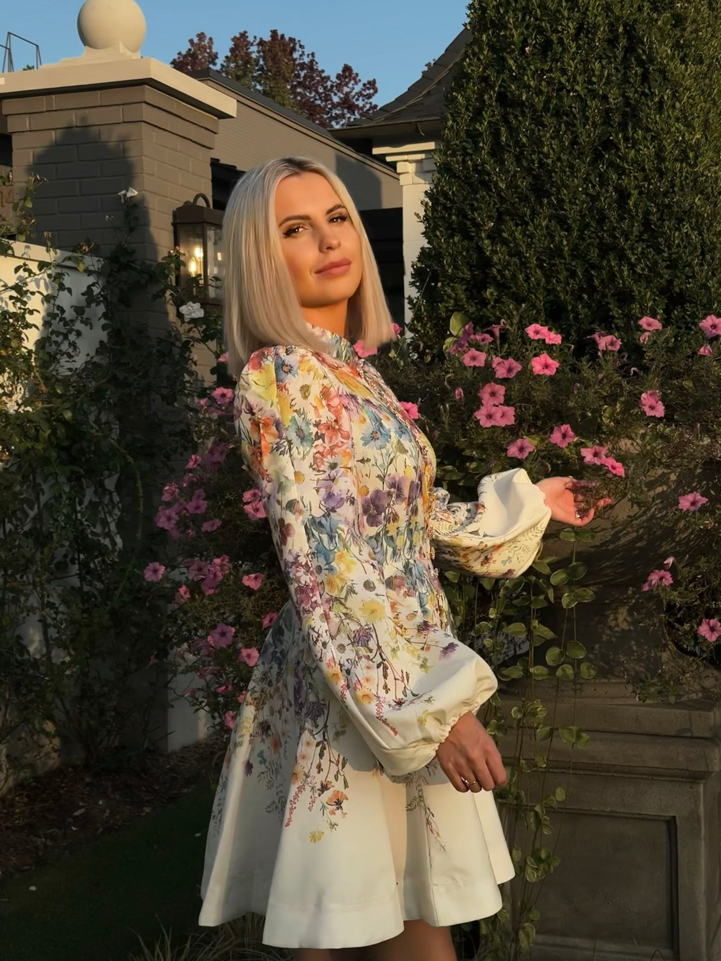 WHISPERING GARDEN FLORAL DRESS