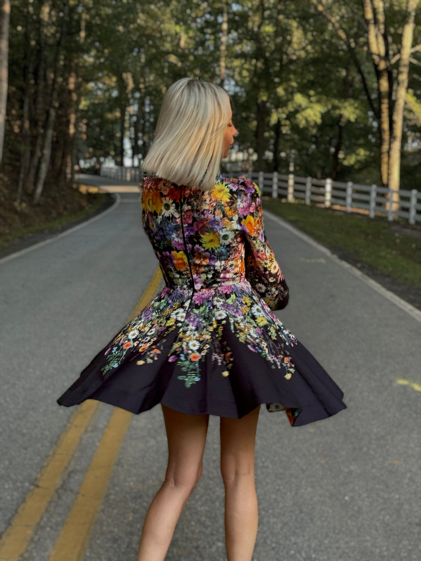 MIDNIGHT BLOOM FLORAL DRESS