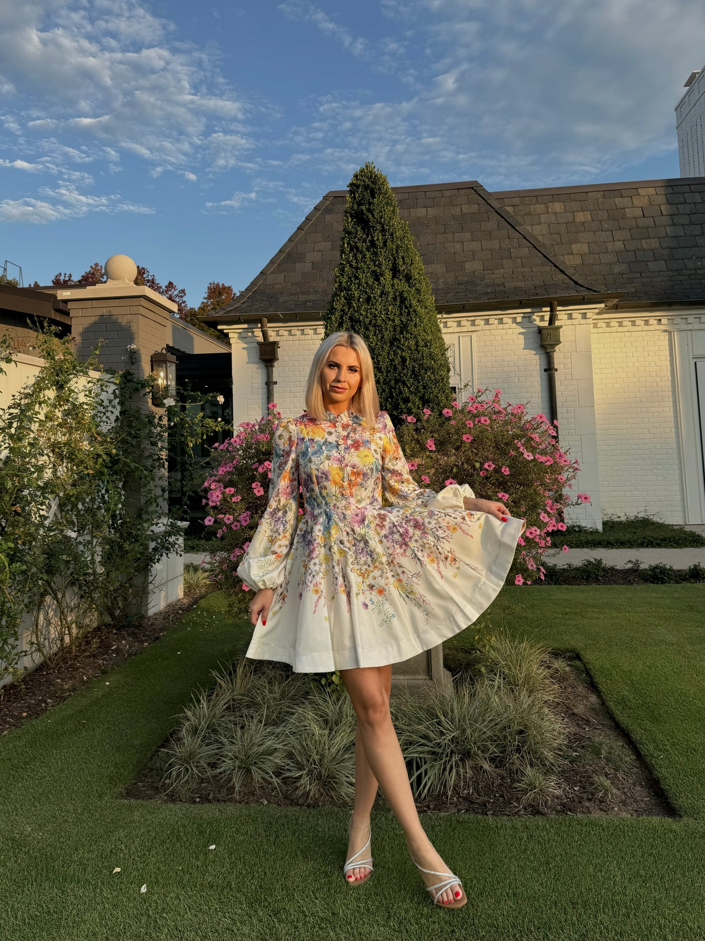 WHISPERING GARDEN FLORAL DRESS