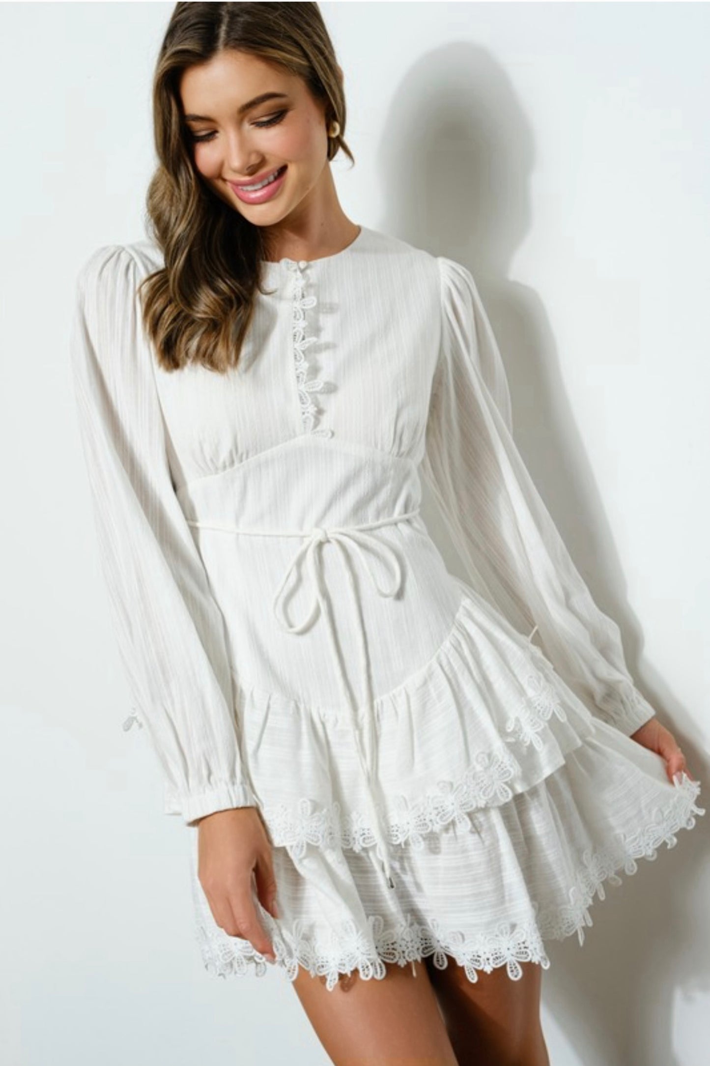 COTON VIILLA BIANCA MINI DRESS