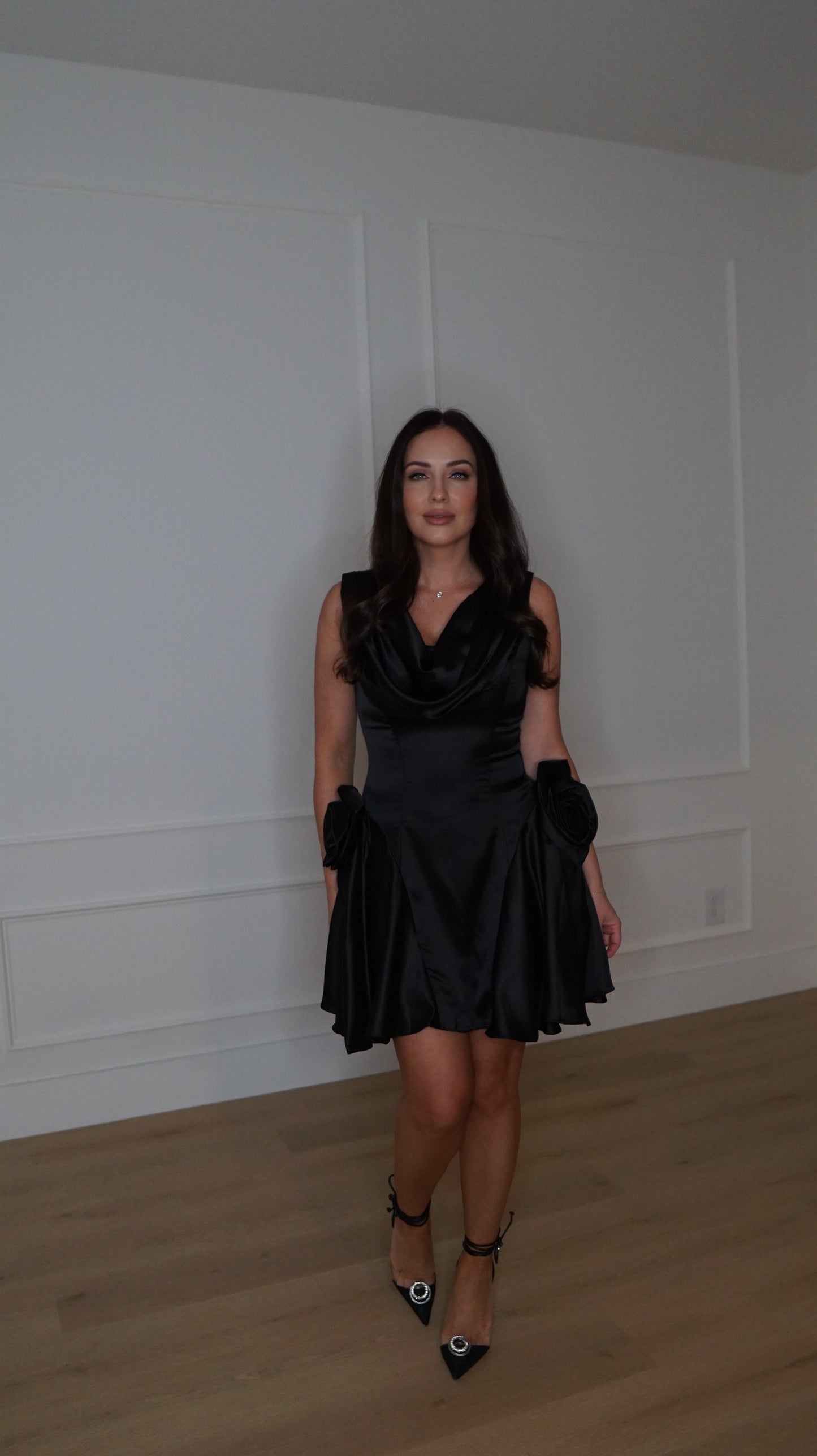 THE ROSETTE MINI DRESS