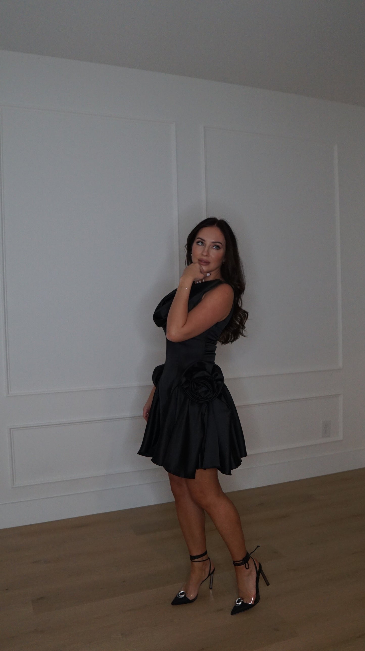 THE ROSETTE MINI DRESS