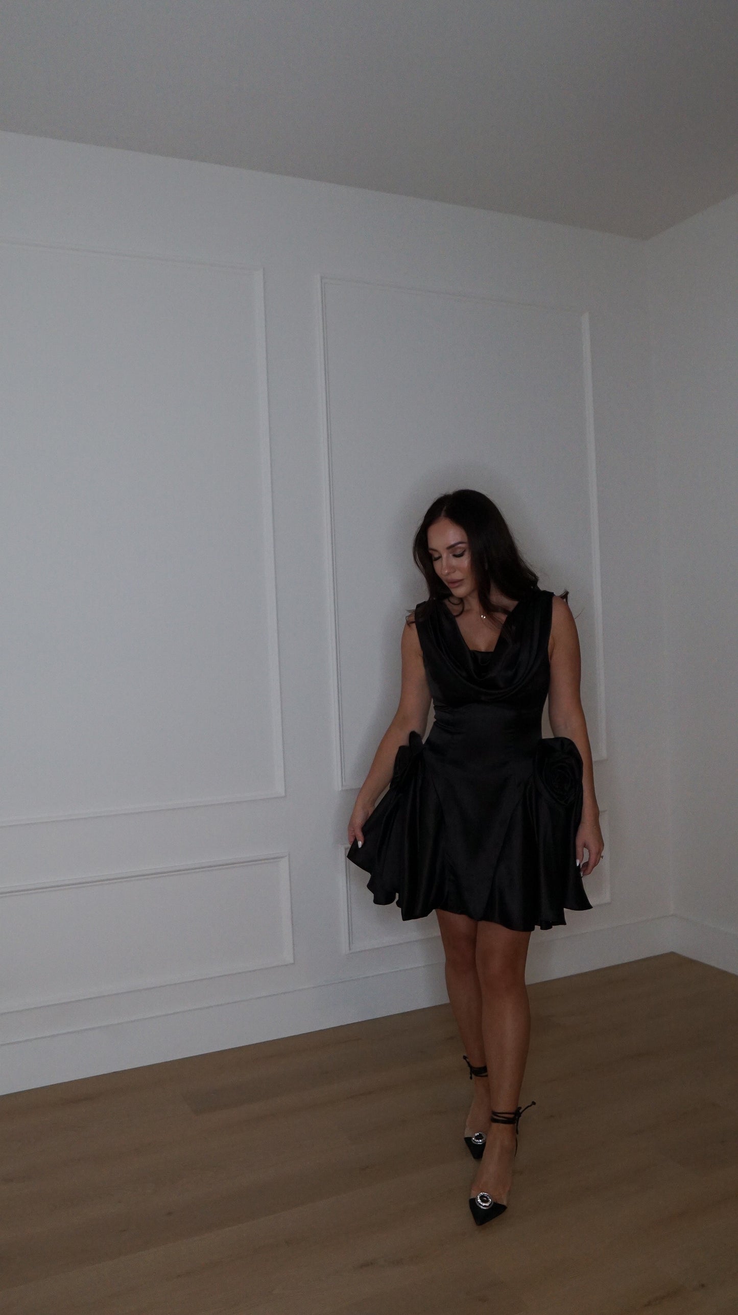 THE ROSETTE MINI DRESS