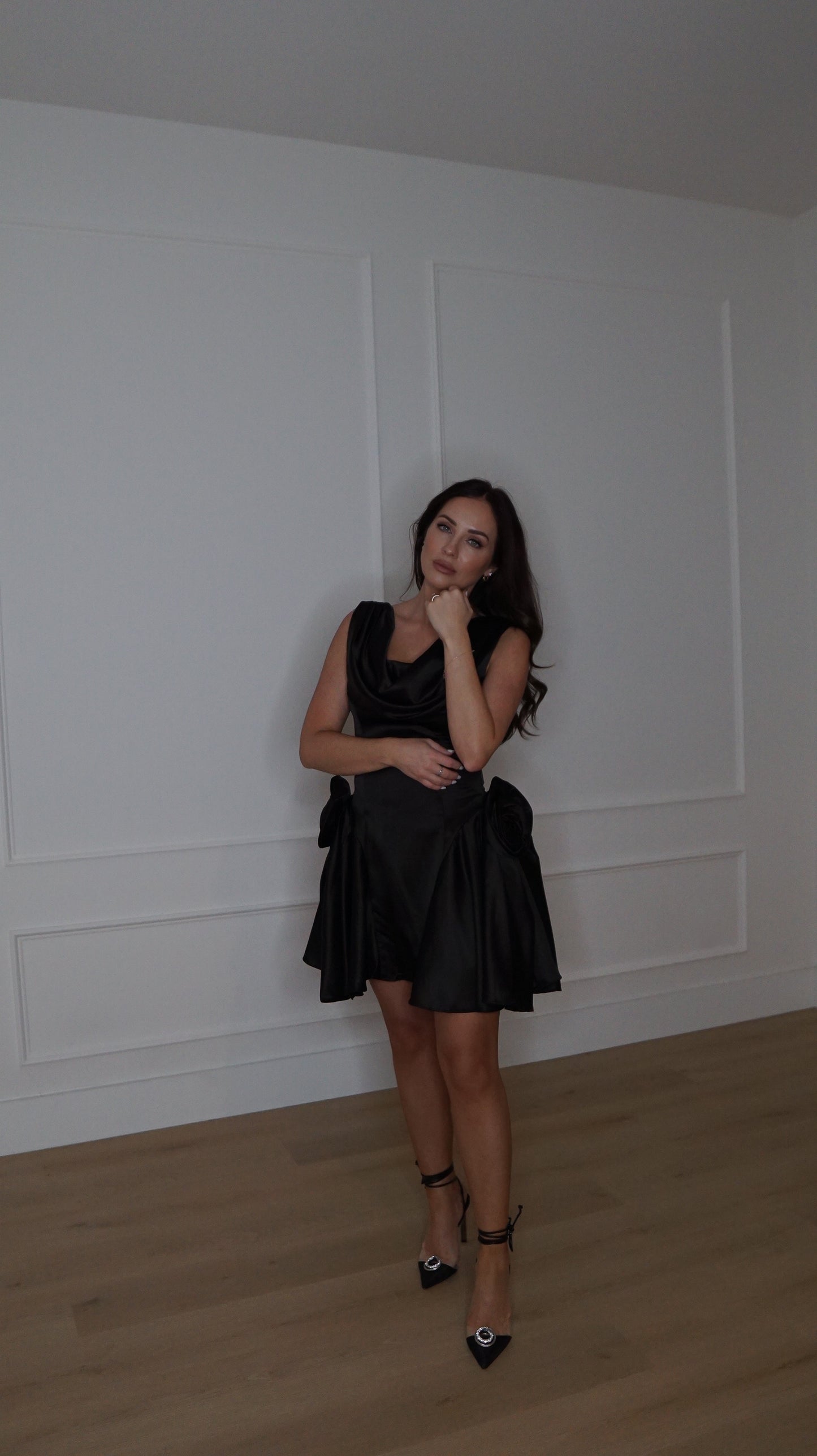 THE ROSETTE MINI DRESS