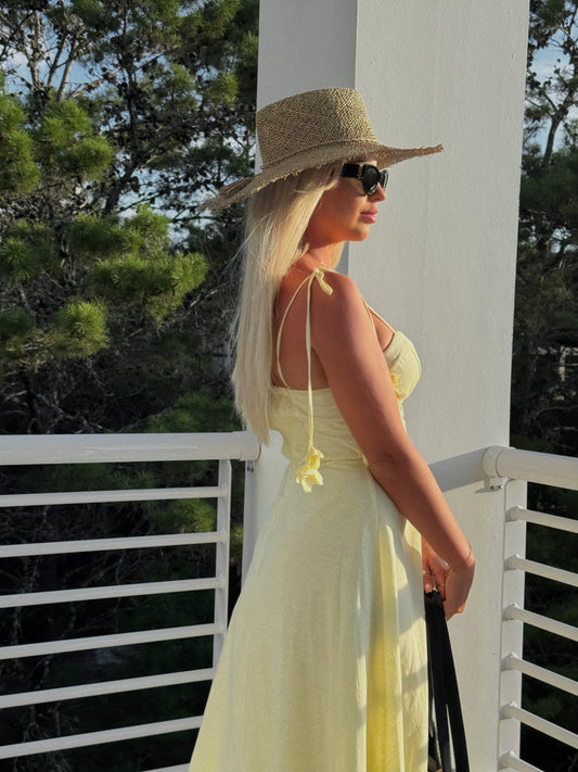 CITRUS WHISPER MIDI DRESS