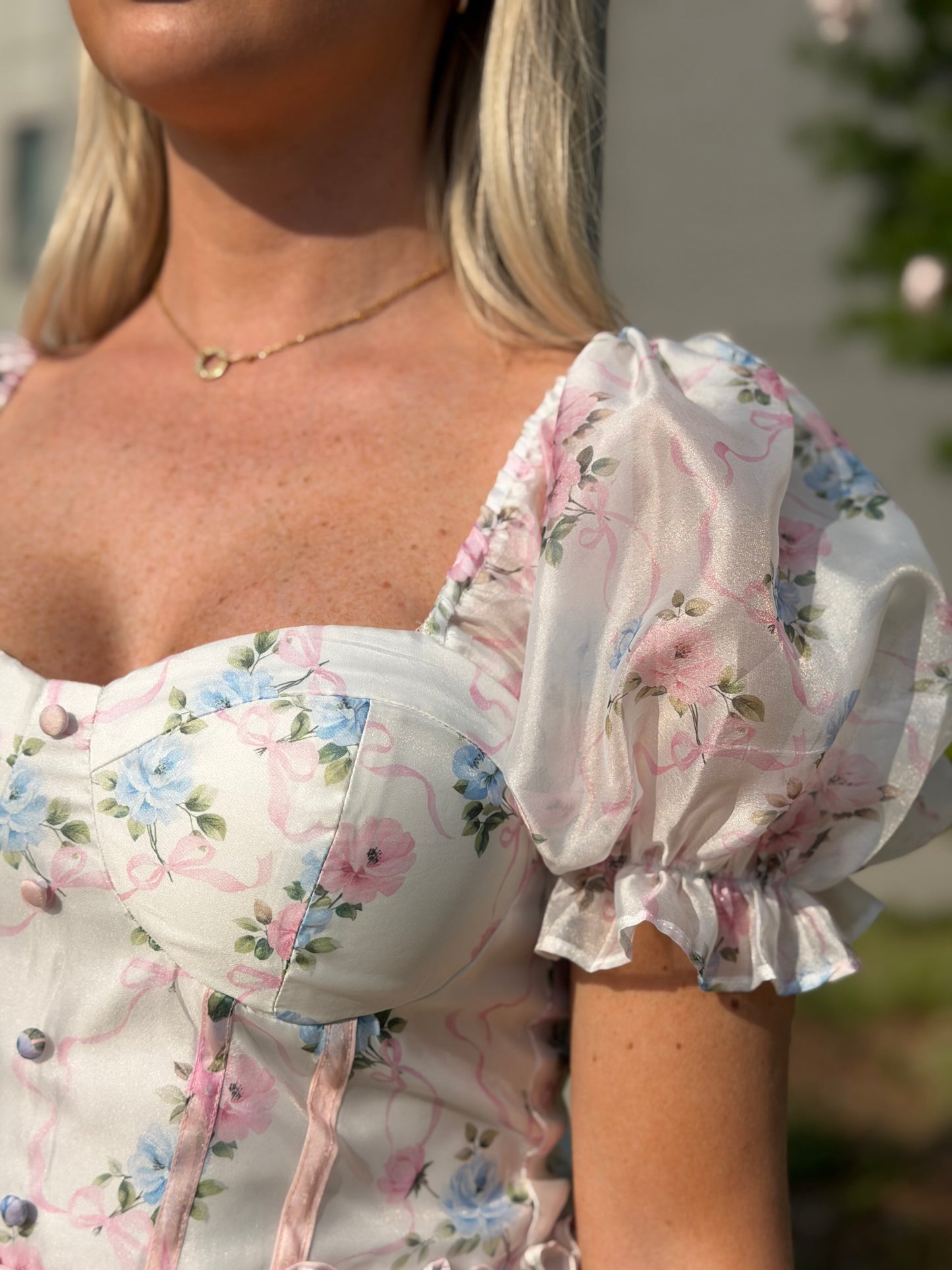 BLUSH SECRET GARDEN MIDI DRESS