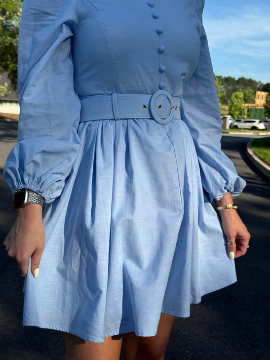 ELISE BLUE MINI DRESS