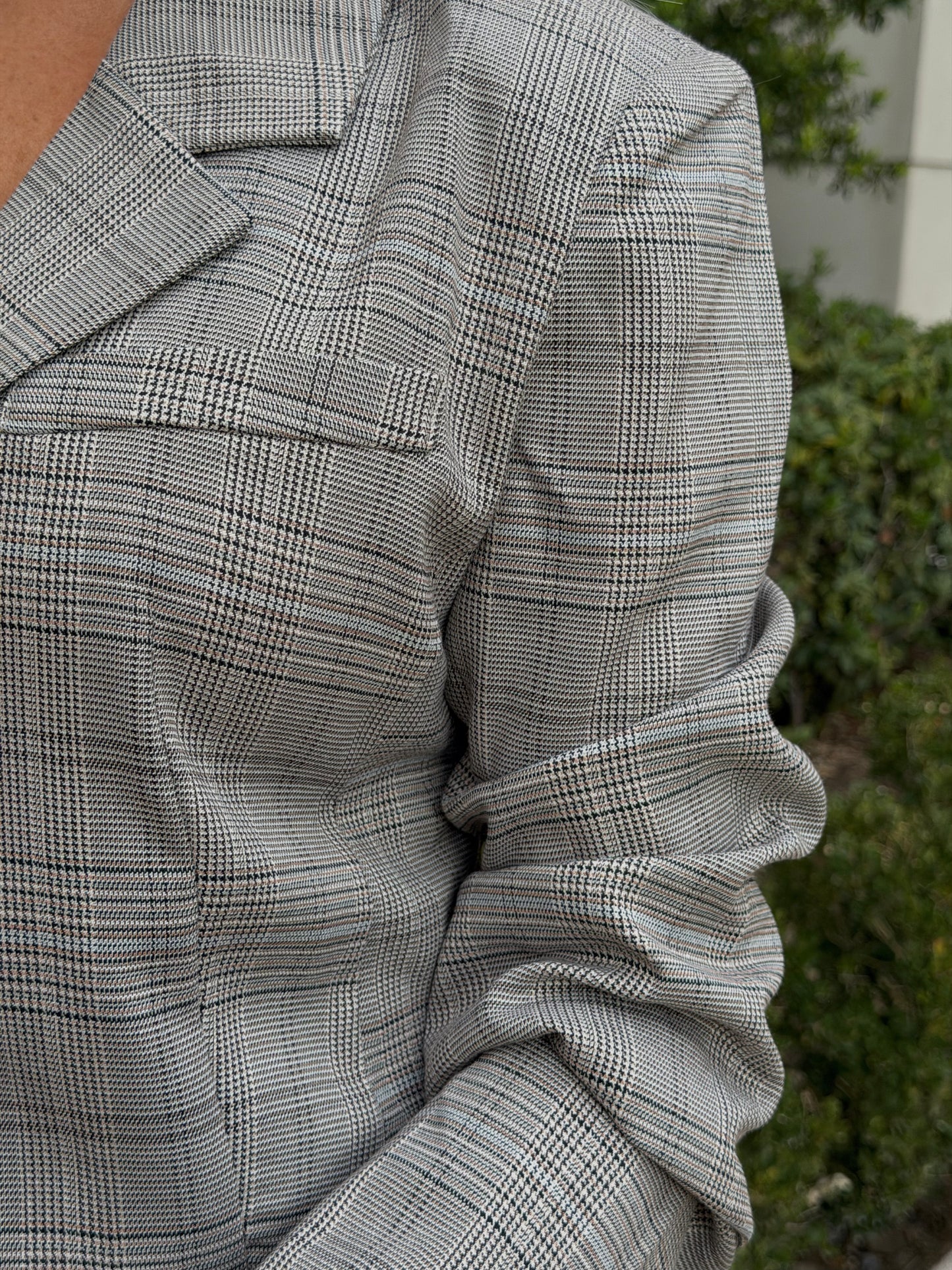 CLASSIC PLAID BLAZER