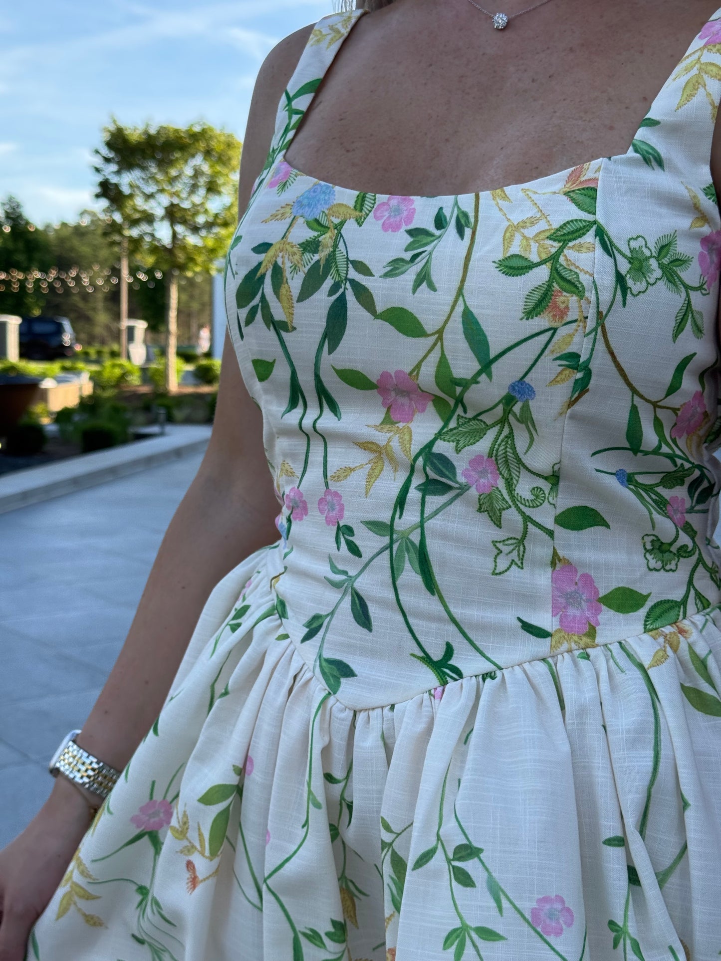VIVIENNE MULTI FLEUR MINI DRESS
