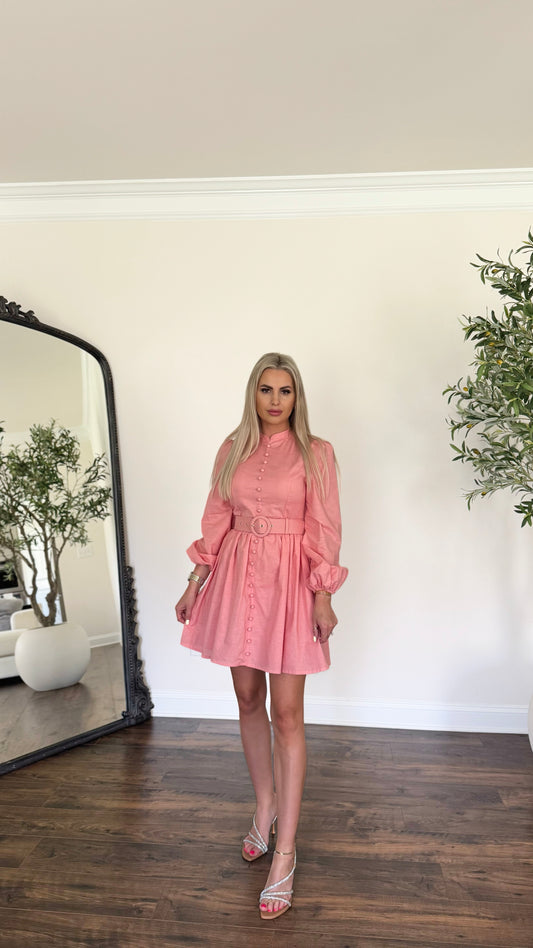 ELISE BLUSH MINI DRESS