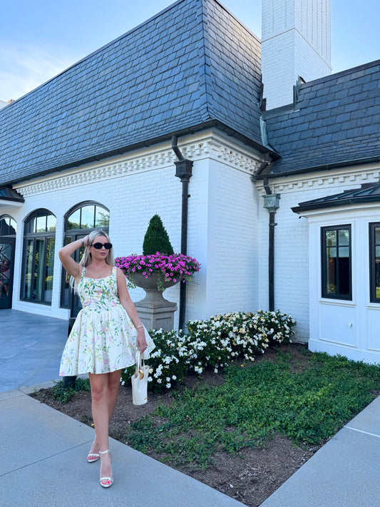 VIVIENNE MULTI FLEUR MINI DRESS