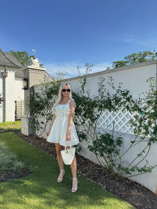 CELESTINE GRACE FLORAL STRAP  MINI DRESS