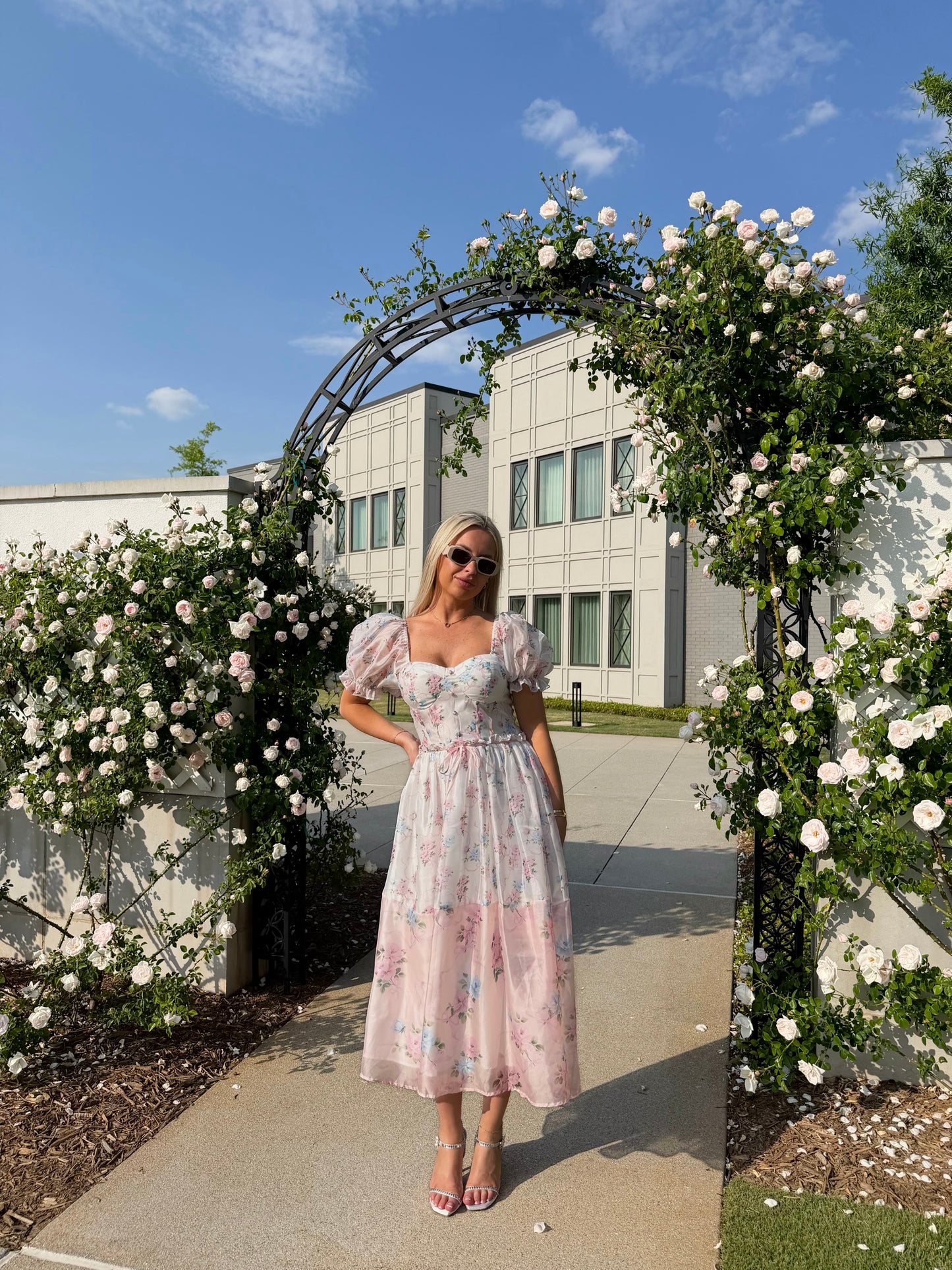 BLUSH SECRET GARDEN MIDI DRESS