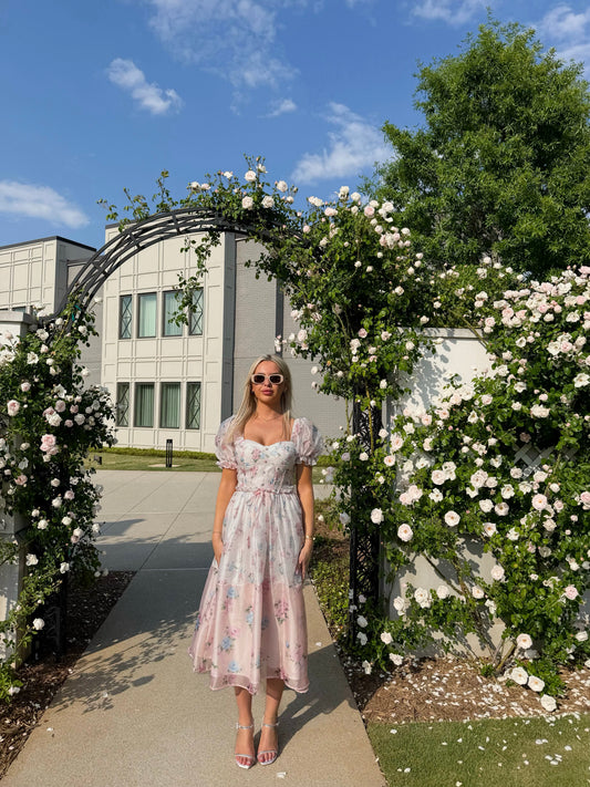 BLUSH SECRET GARDEN MIDI DRESS