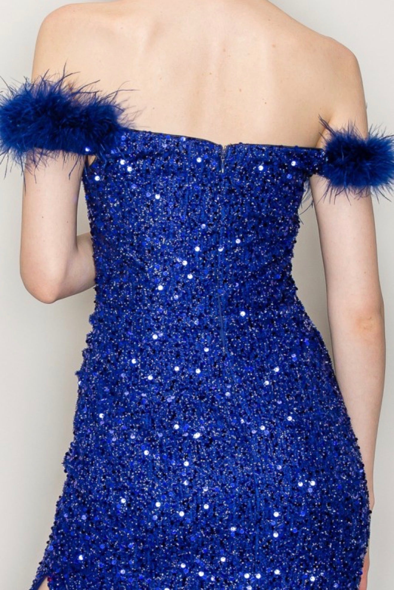 ROYAL SAPPHIRE SEQUIN MAXI DRESS