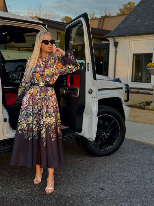 MIDNIGHT BLOOM MAXI DRESS