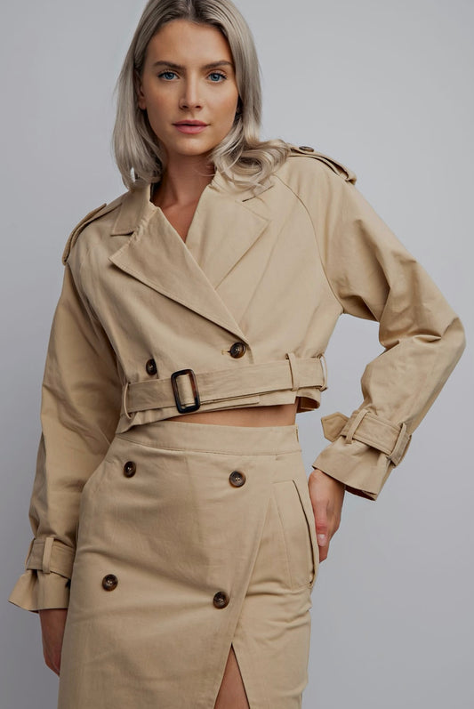 DARIA CROPPED TRENCH COAT